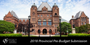 2018 Ontario Chamber Pre-Budget Submission